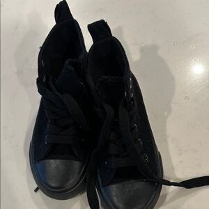 Classic Black Kids High-Top Sneakers